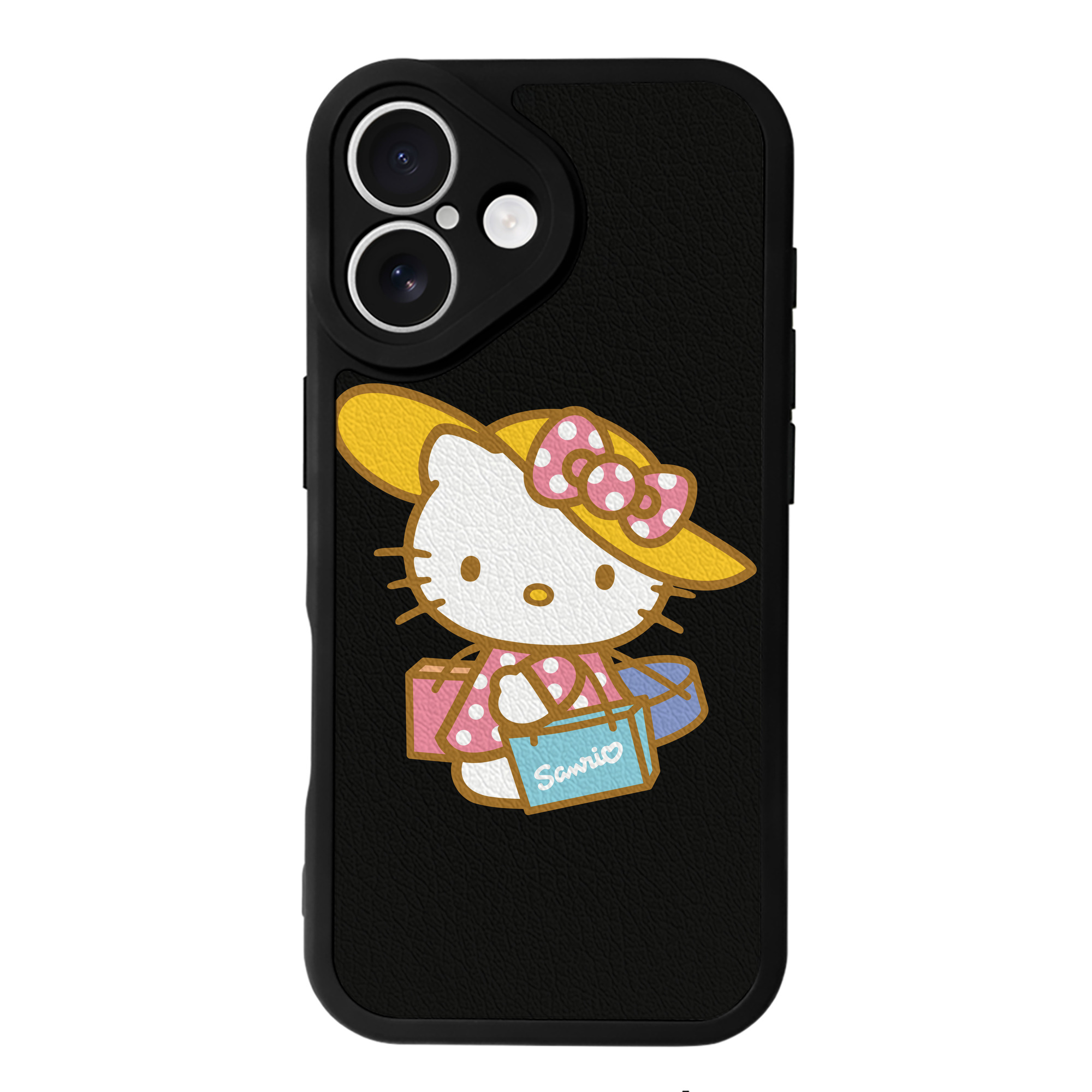 （画像用） Hello Kitty ハローキティ 【iPhone 16シリーズ対応】シリコンスマホケース（レザー調） 材質：シリコン